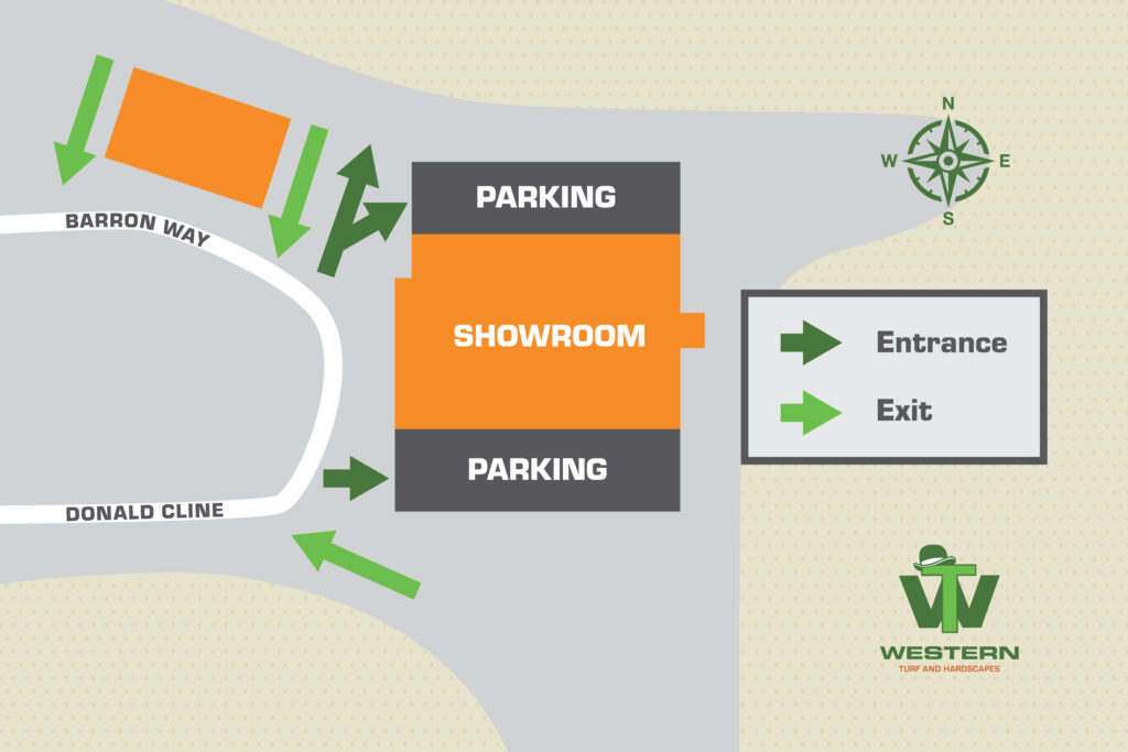 Western Turf Entrances and Exits Map